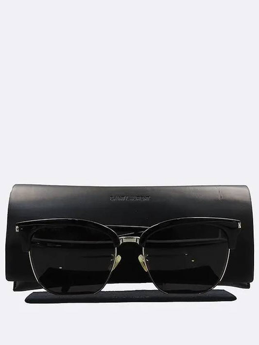 Saint Laurent SL 108 K black color silver plated gold frame sunglasses