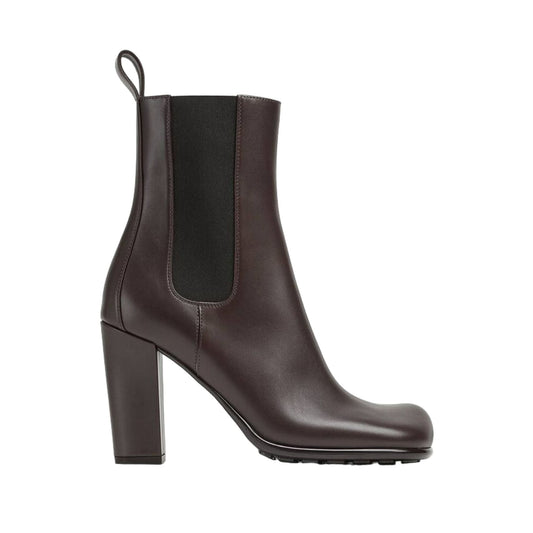 Bottega Veneta Leather Storm Chelsea Boots 37.5 Brown