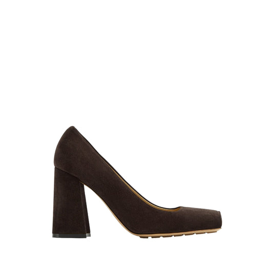 Bottega Veneta Suede Tower Pumps 37.5 Brown