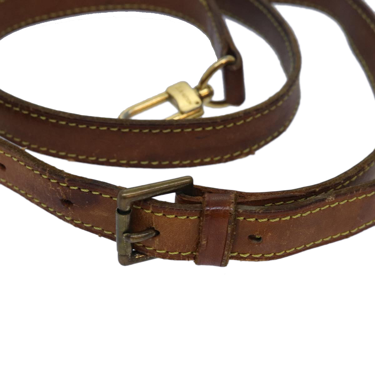 LOUIS VUITTON Adjustable Shoulder Strap Leather 32.7""-40.2"" Beige 81039