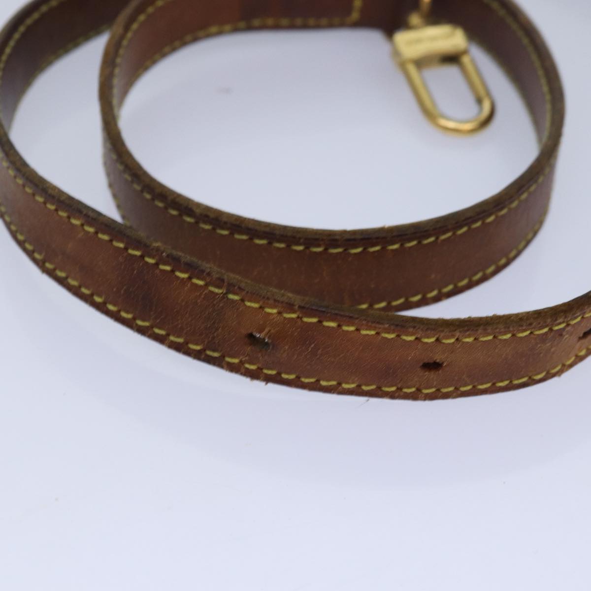 LOUIS VUITTON Adjustable Shoulder Strap Leather 32.7""-40.2"" Beige 81039