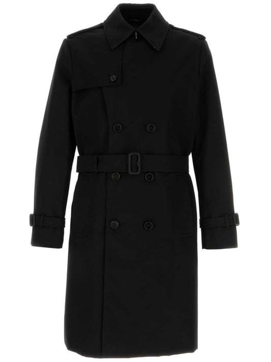 BURBERRY Stylish and Cozy Double-Breasted Coat for Men