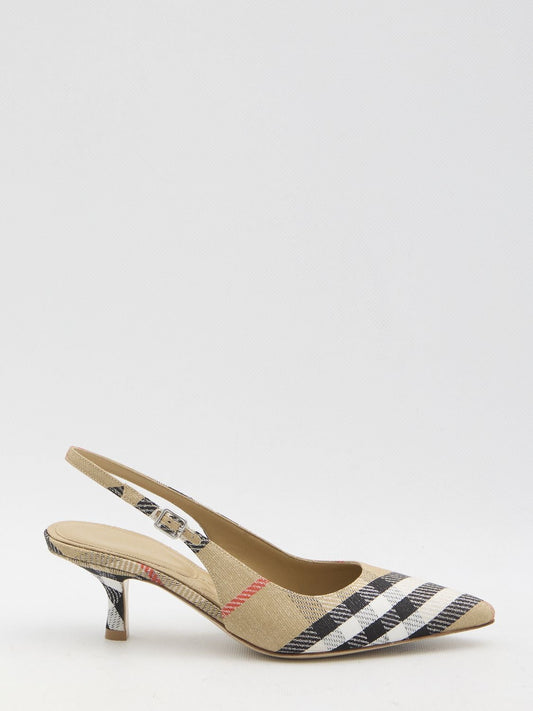 BURBERRY Slingback Pumps with Adjustable Strap - 5 cm Heel
