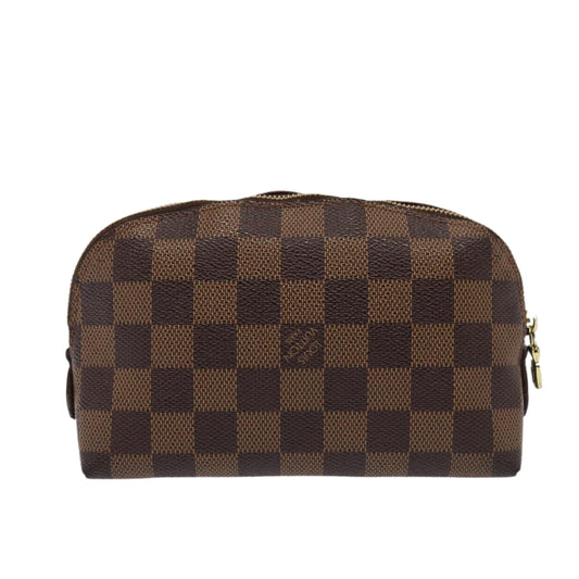 LOUIS VUITTON Damier Ebene Pochette Cosmetic PM Pouch N47516 LV 81069