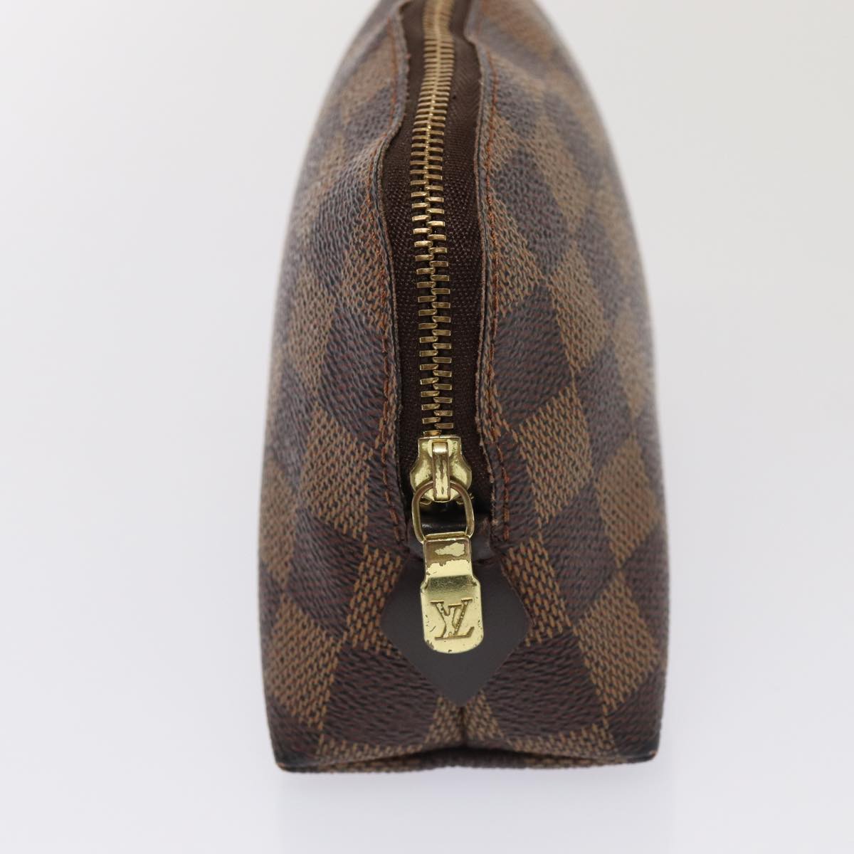 LOUIS VUITTON Damier Ebene Pochette Cosmetic PM Pouch N47516 LV 81069