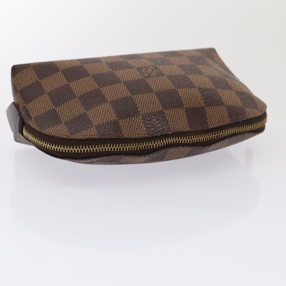 LOUIS VUITTON Damier Ebene Pochette Cosmetic PM Pouch N47516 LV 81069
