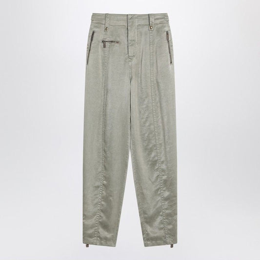BURBERRY Trousers with Shield Emblem and Low Crotch Fit