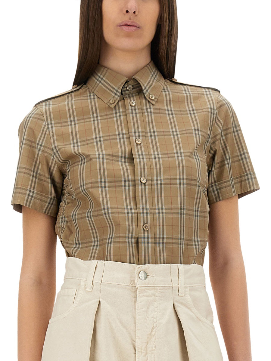 BURBERRY Embroidered Poplin Shirt for Women