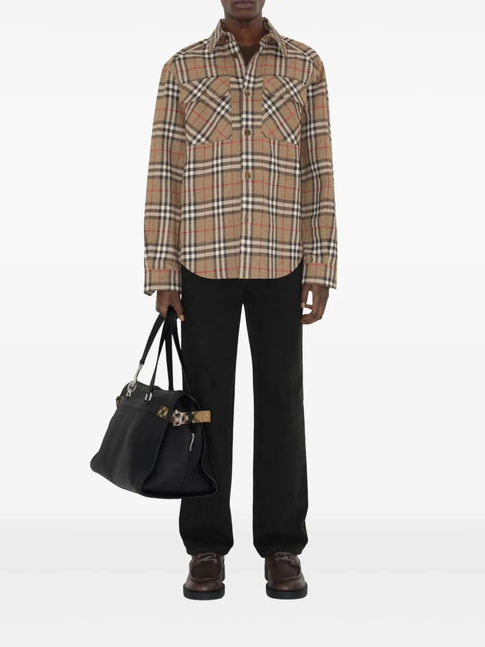 BURBERRY Checkered Design Cotton Shirt