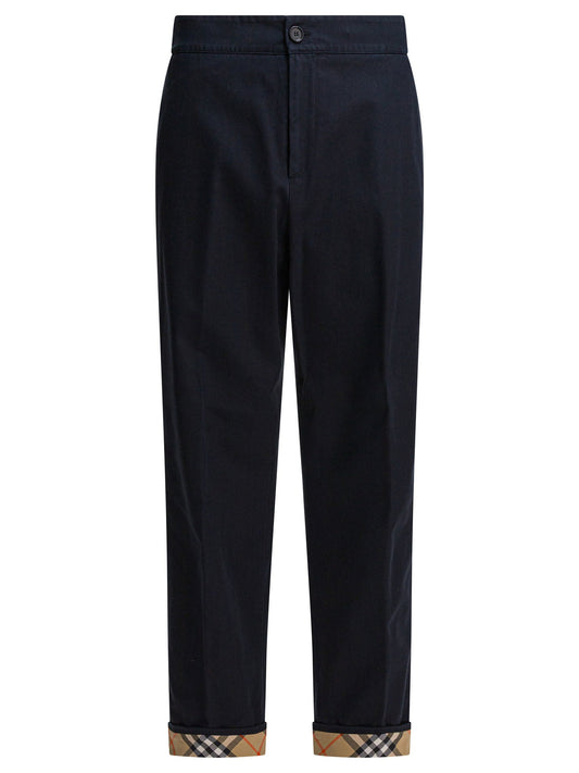 BURBERRY Classic Cotton Trousers for Men
