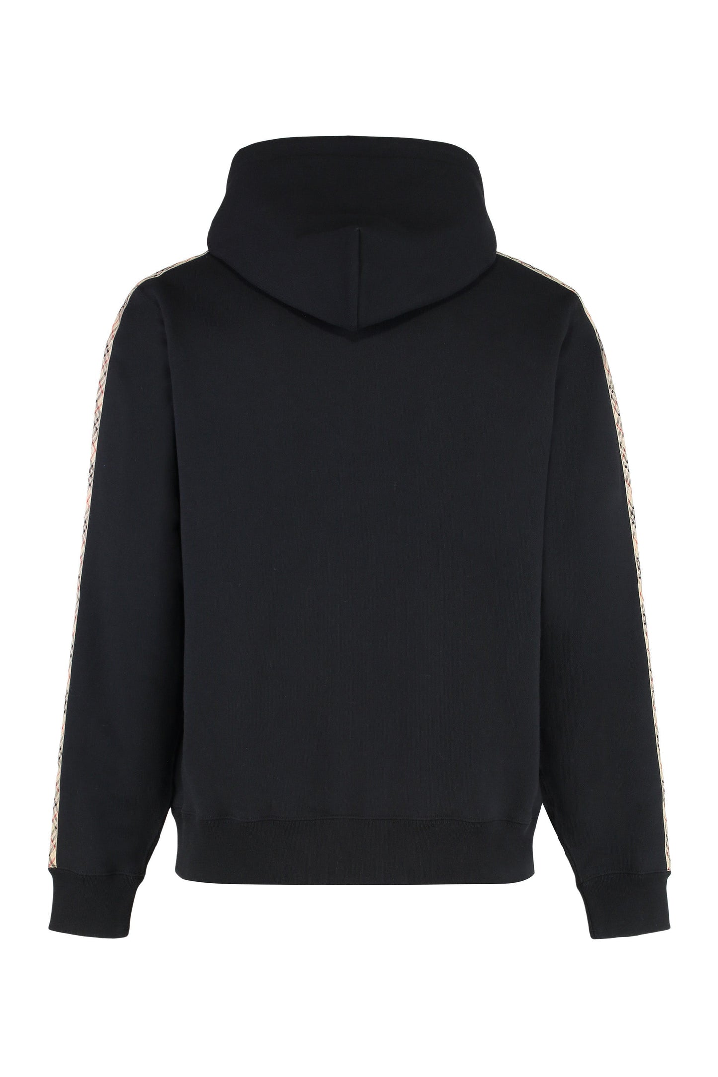 BURBERRY Men's Full Zip Hoodie with Contrast Side Stripes