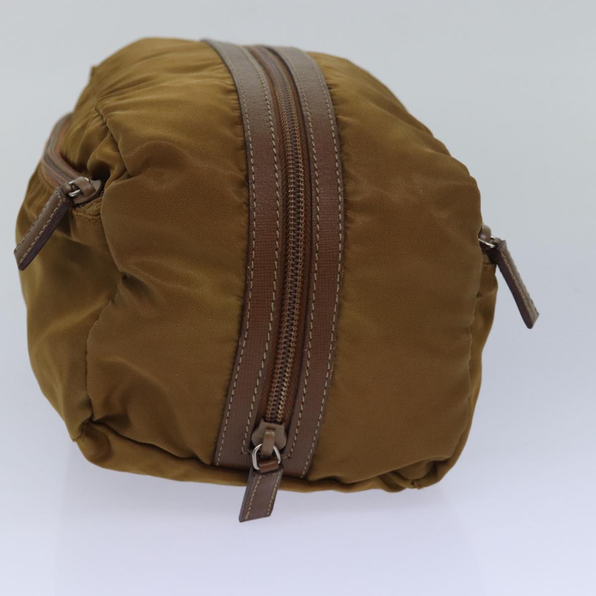 PRADA Pouch Nylon Beige  81108