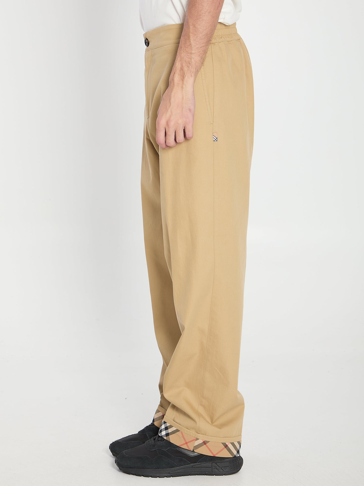 BURBERRY Men's Trousers with Elastic Band - Regular Fit