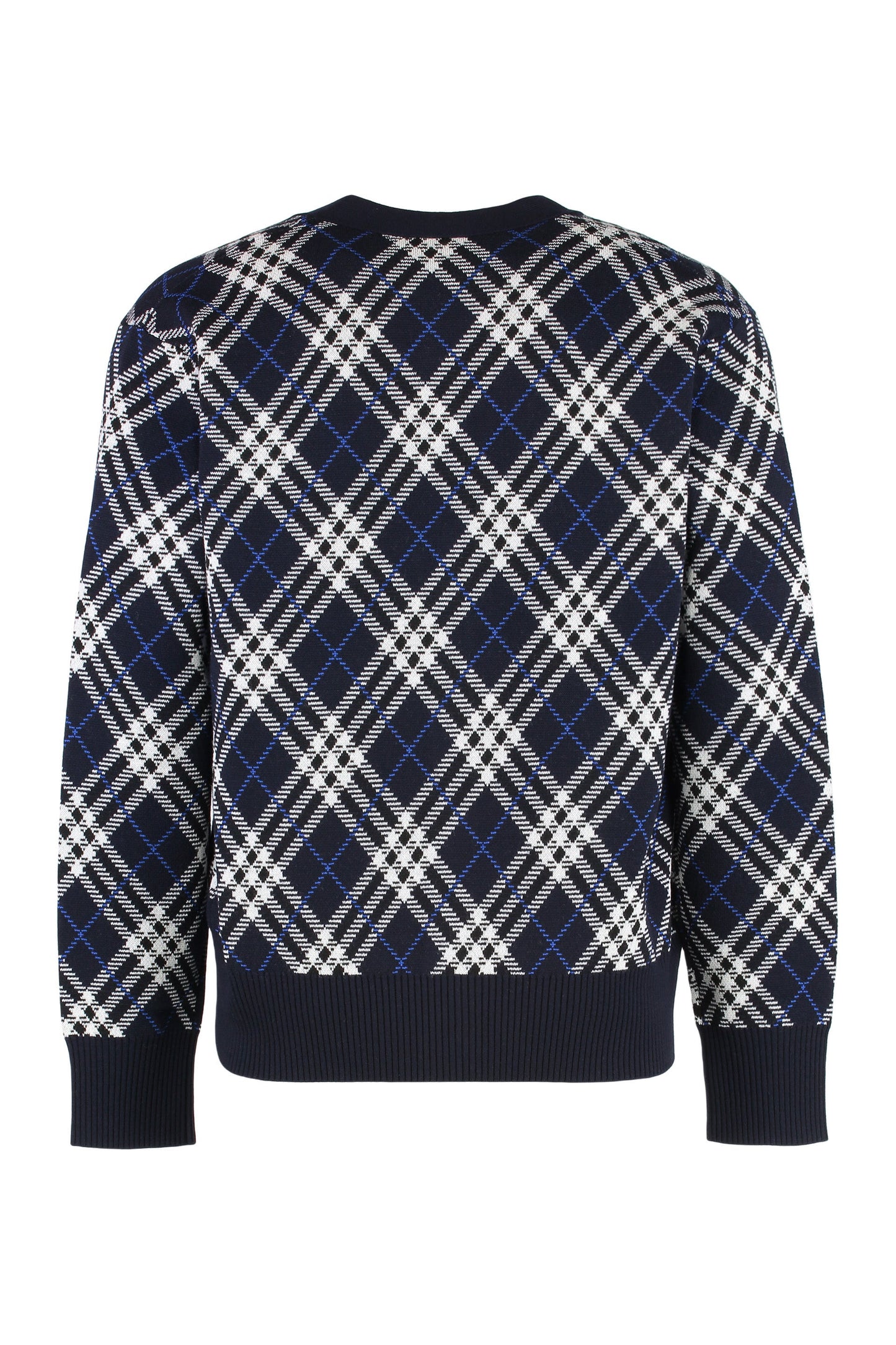 BURBERRY Wool Cardigan with Vintage Check Print