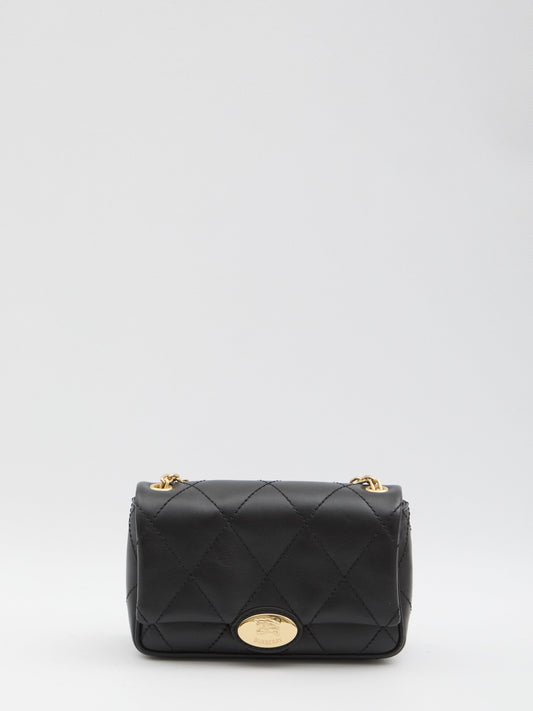 BURBERRY Mini Quilted Calfskin Leather Clutch with Chain Strap - 19 x 13 x 5.5 cm