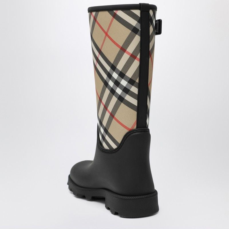 BURBERRY Tall Rubber Marsh Stamp Boots for Women
