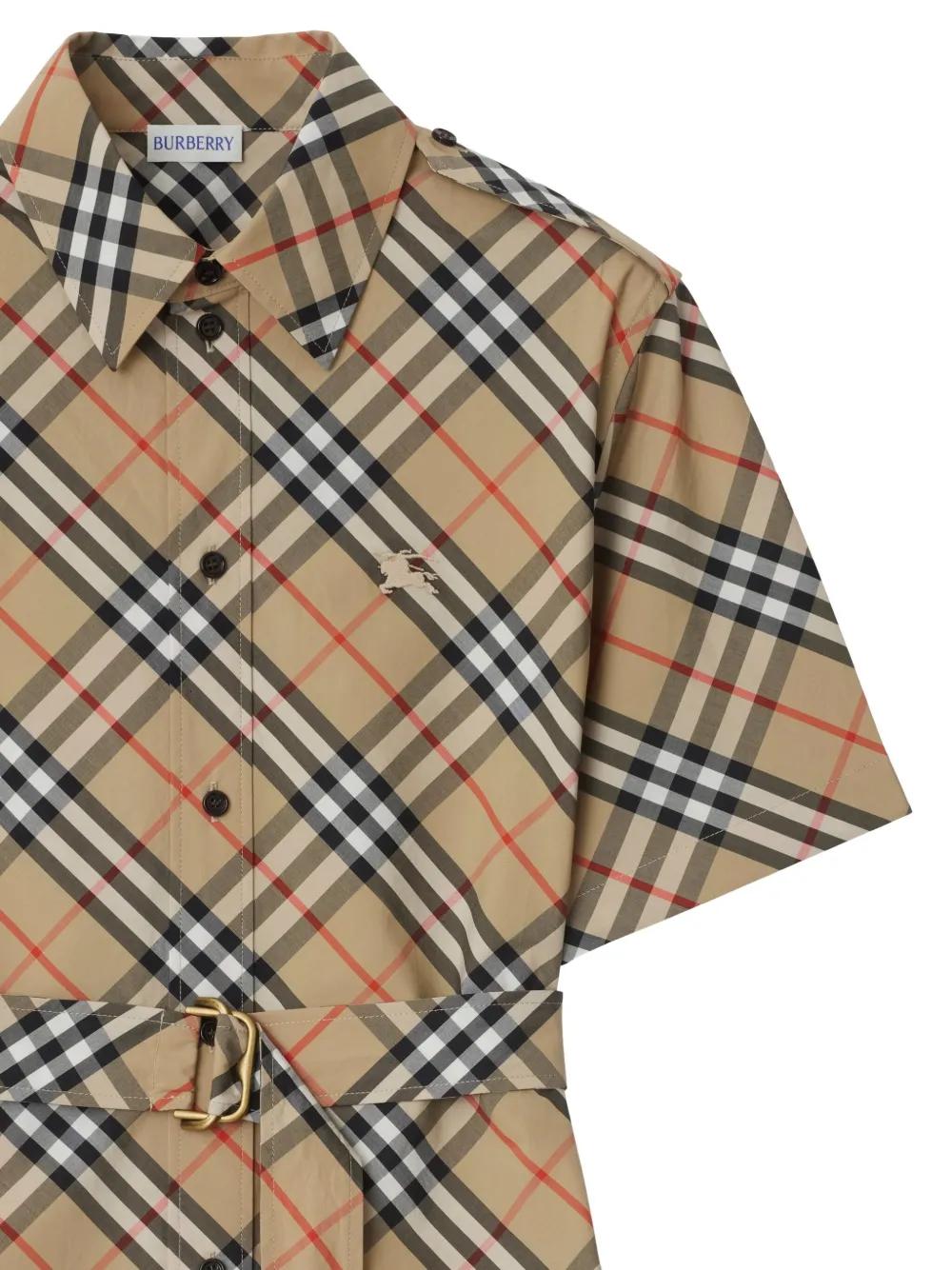 BURBERRY Embroidered Poplin Shirt Dress - Women's