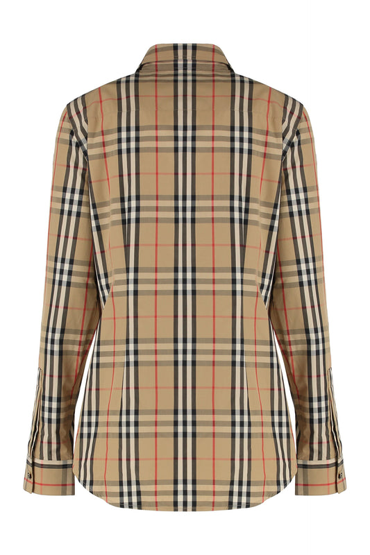 BURBERRY Vintage Check Print Cotton Shirt for Women
