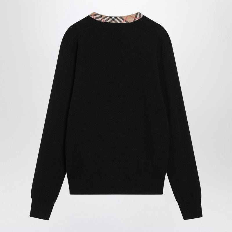 BURBERRY Wool Sweater with Check Details