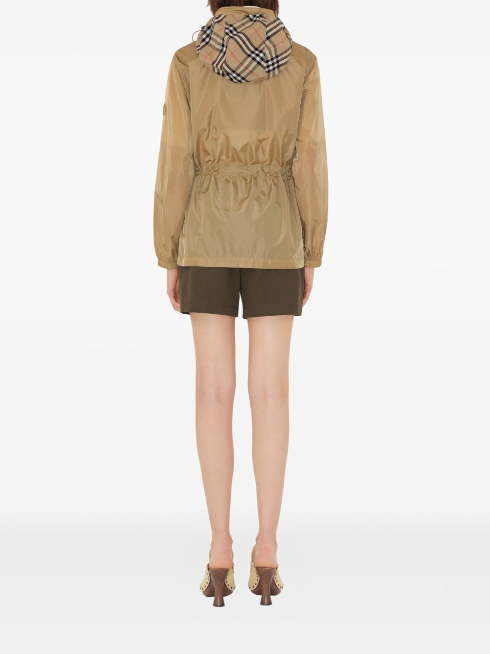 BURBERRY Check Motif Nylon Jacket for Women - FW25 Collection