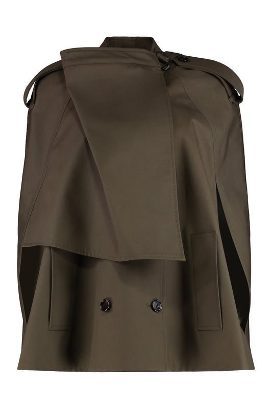 BURBERRY Stylish Cotton Cape with Side Pockets