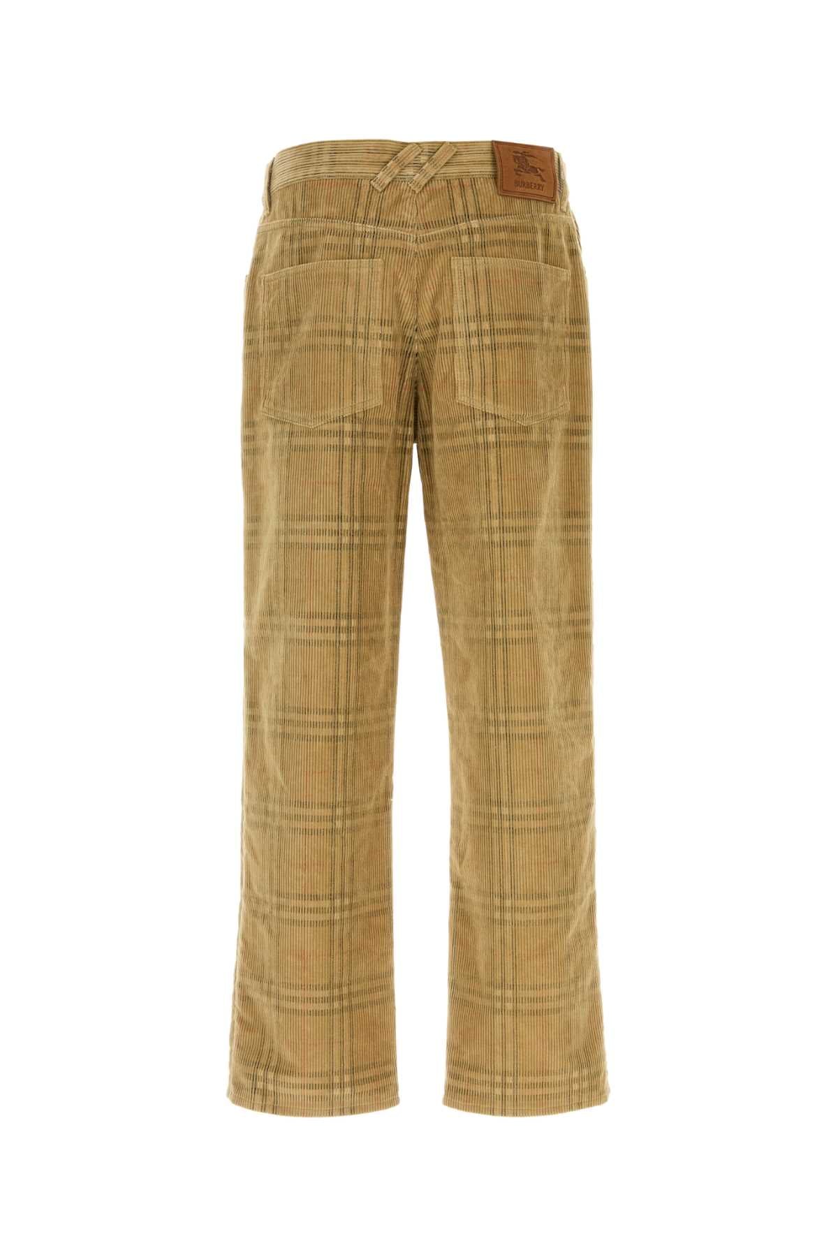 BURBERRY Embroidered Corduroy Pants for Men