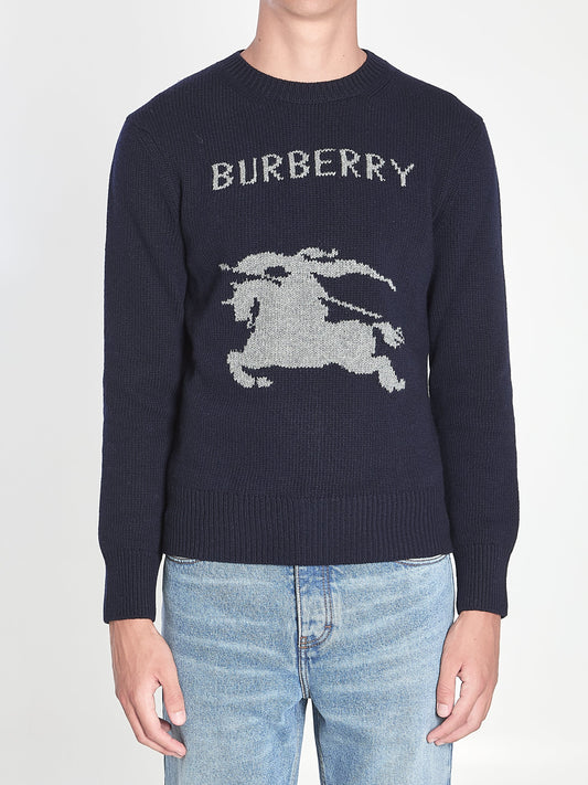 BURBERRY Men's Wool and Cashmere Pullover - Size S