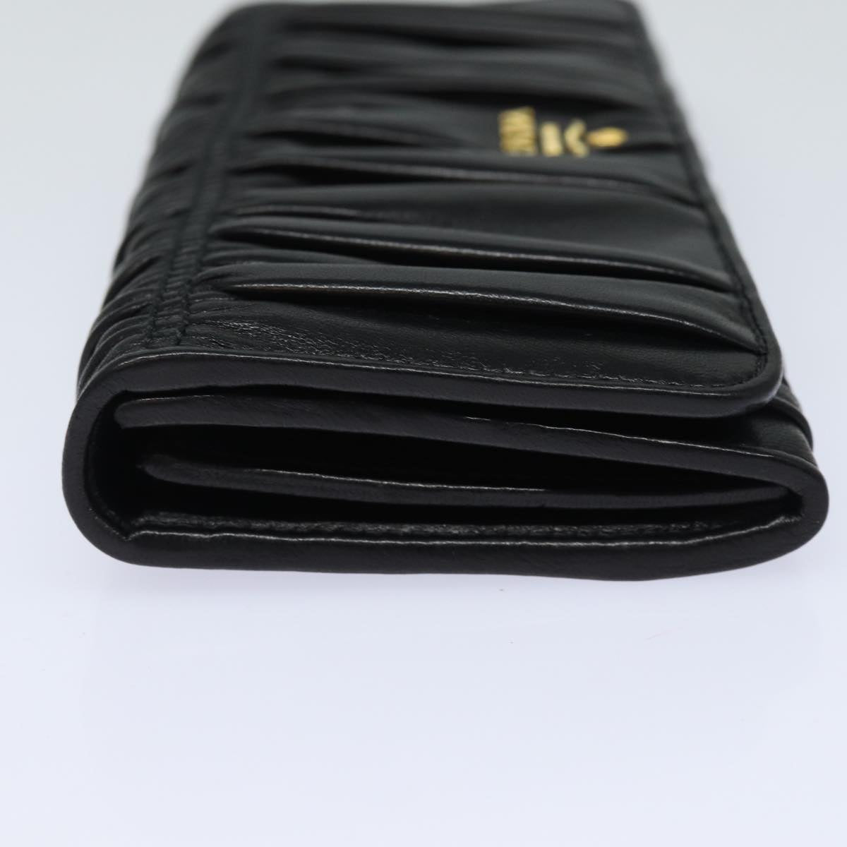 PRADA Long Wallet Leather Black  81143