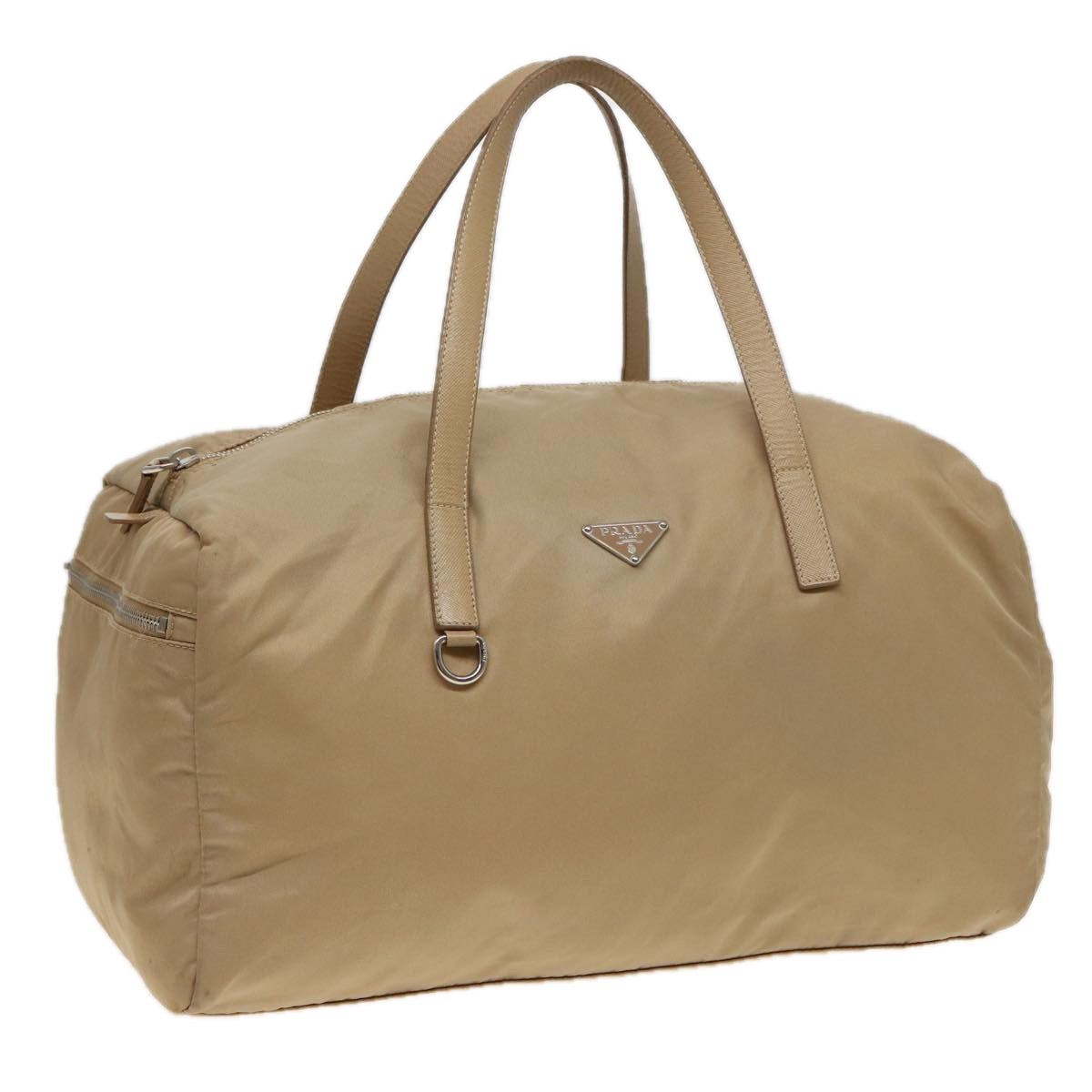 PRADA Boston Bag Nylon Beige  81172