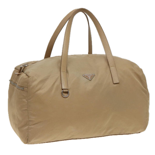 PRADA Boston Bag Nylon Beige  81172