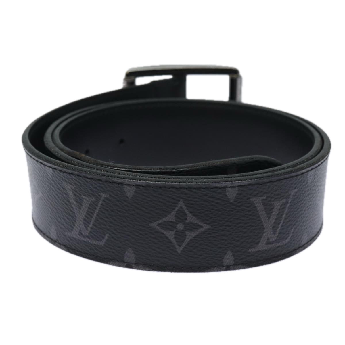 LOUIS VUITTON Monogram Eclipse Ceinture Reverso Belt 40.9"" M9044 LV 81229