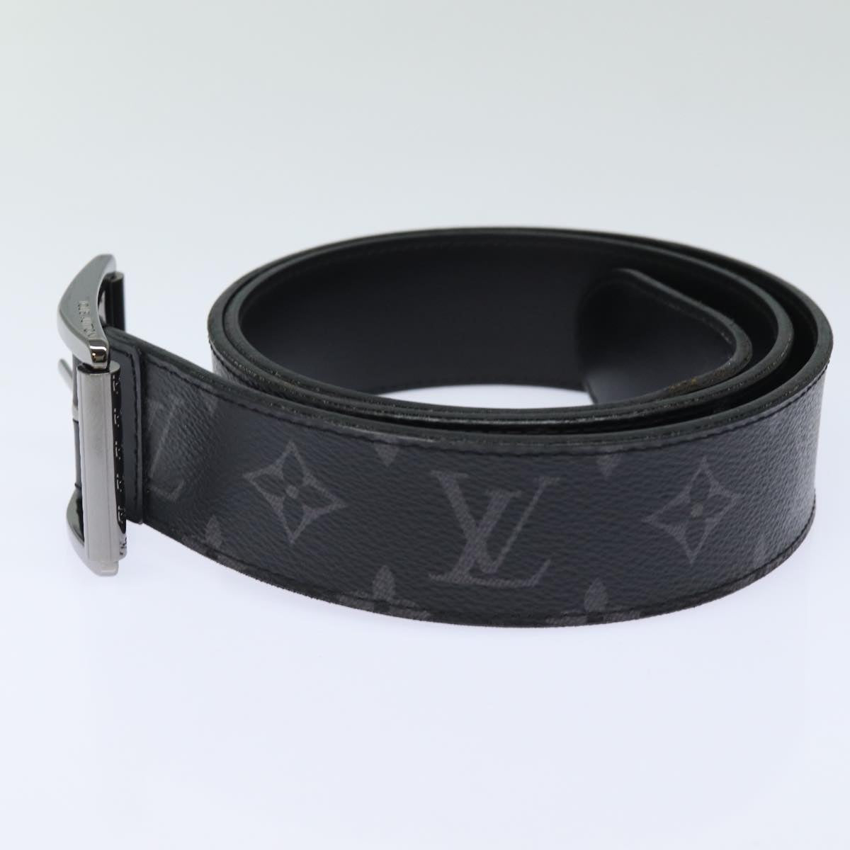 LOUIS VUITTON Monogram Eclipse Ceinture Reverso Belt 40.9"" M9044 LV 81229