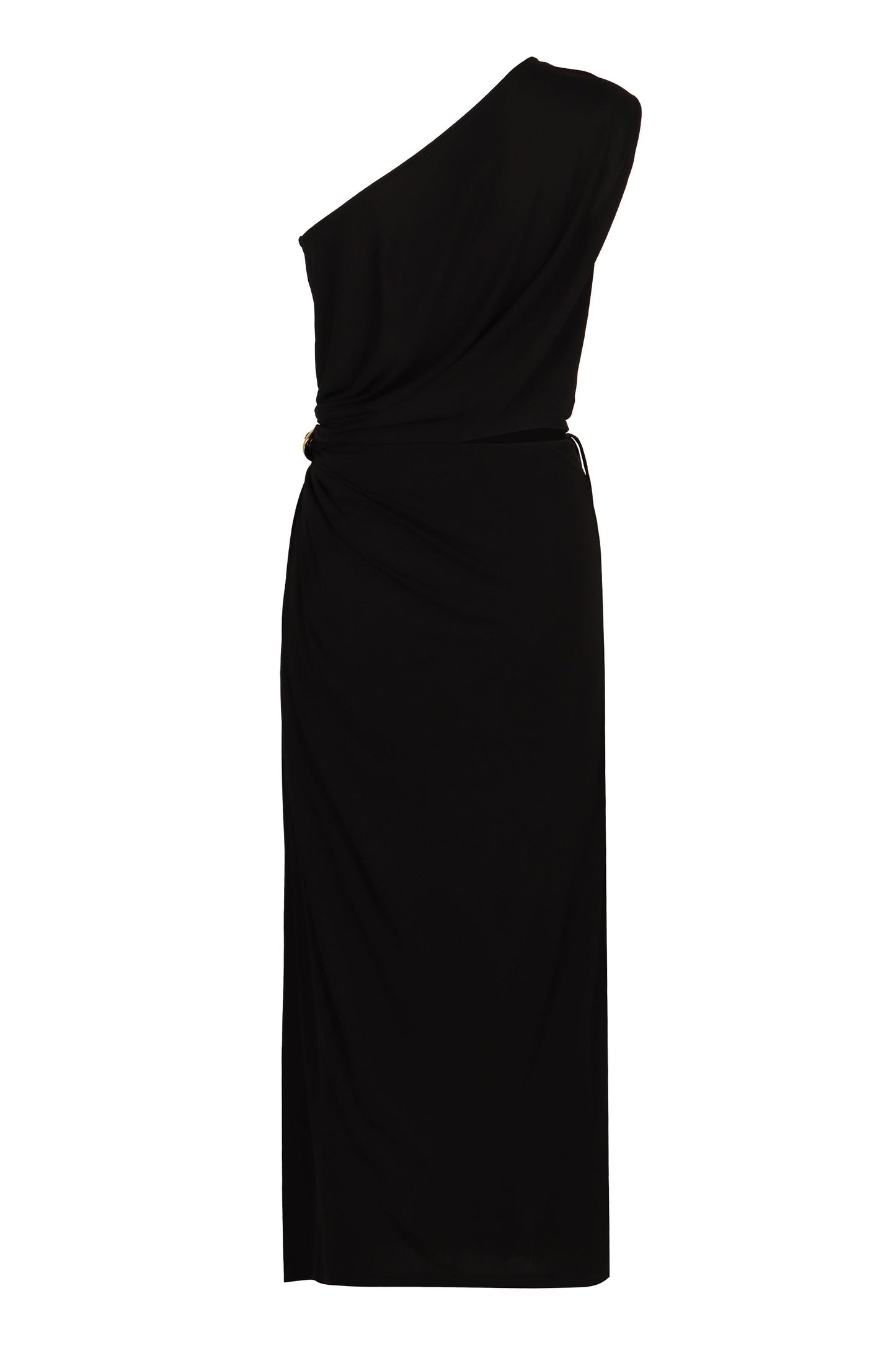 BOTTEGA VENETA Chic Mini T-Shirt Dress with Metal Front Buckle