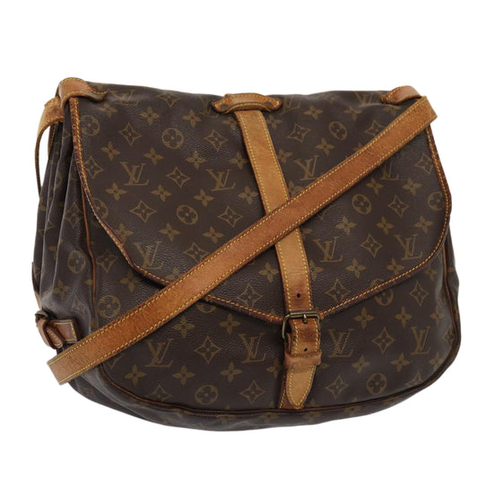 LOUIS VUITTON Monogram Saumur 35 Shoulder Bag M42254 LV 81311