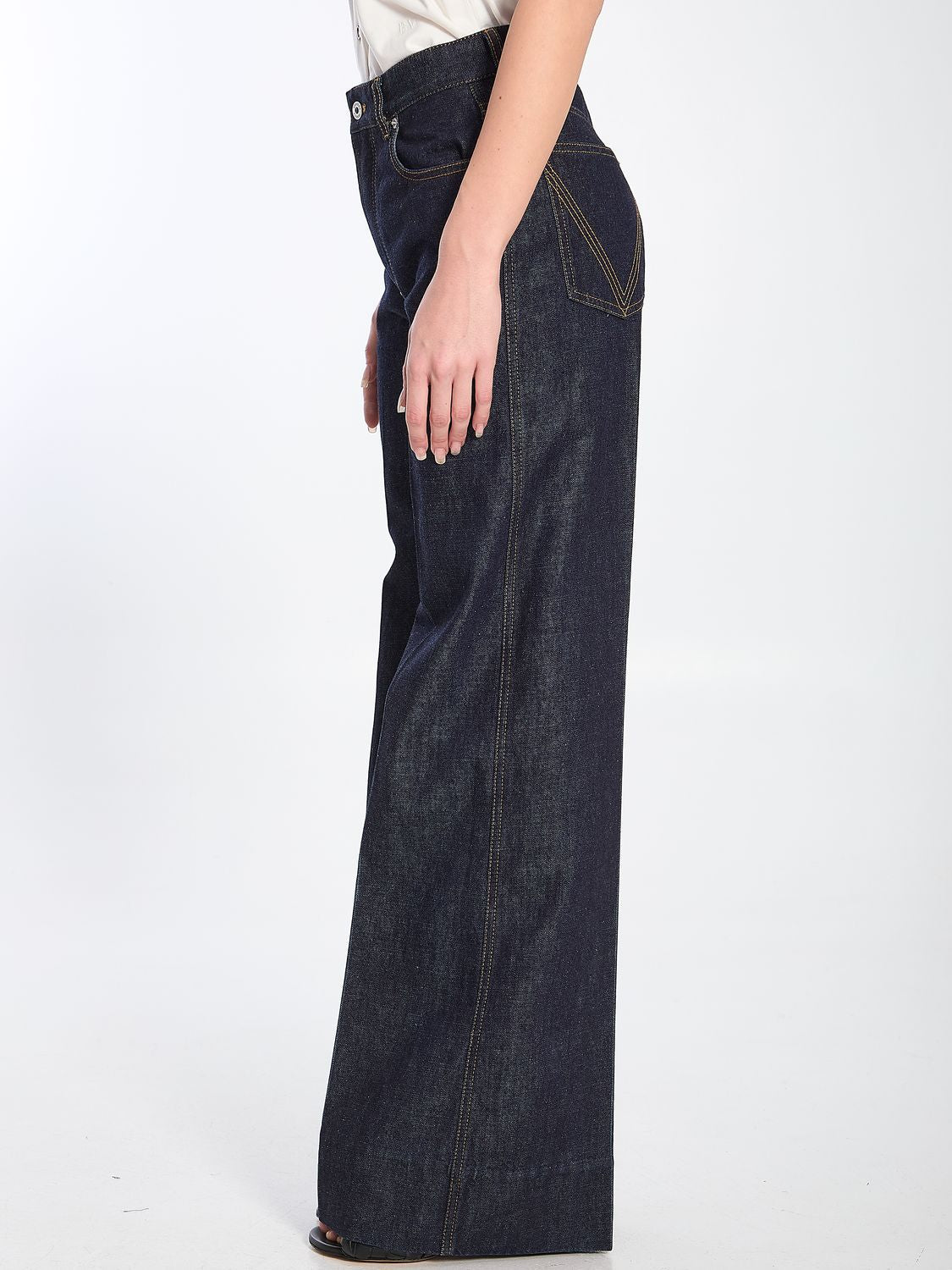 BOTTEGA VENETA Mid-Rise Wide Leg Jeans - Size 38