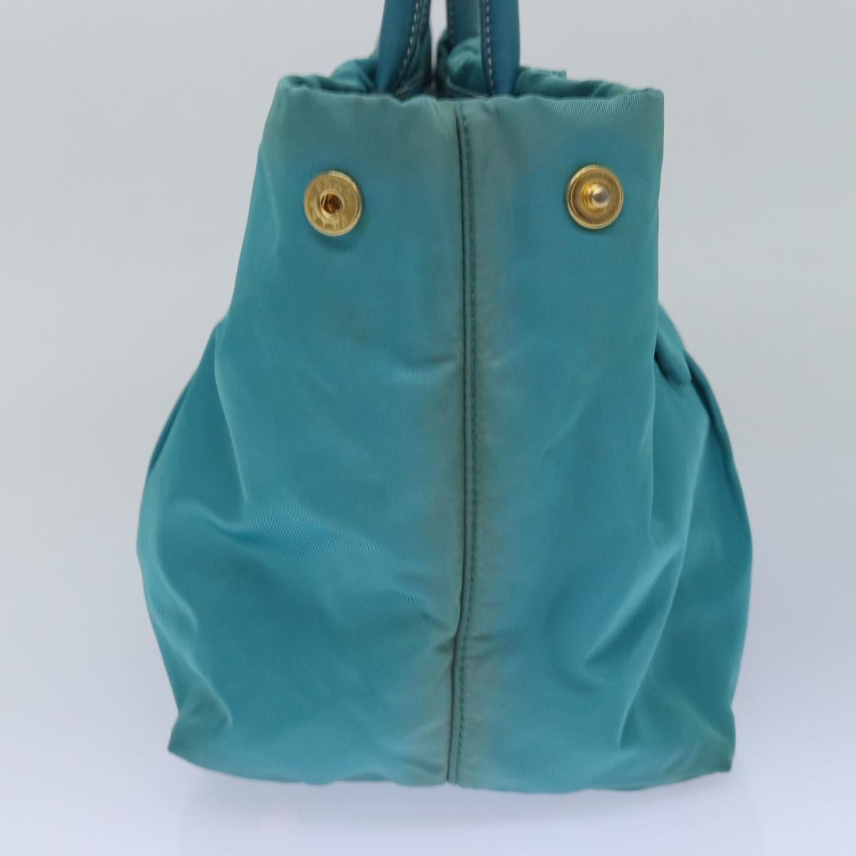 PRADA Hand Bag Nylon Turquoise Blue  81466
