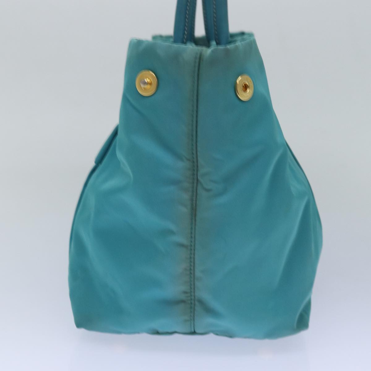 PRADA Hand Bag Nylon Turquoise Blue  81466