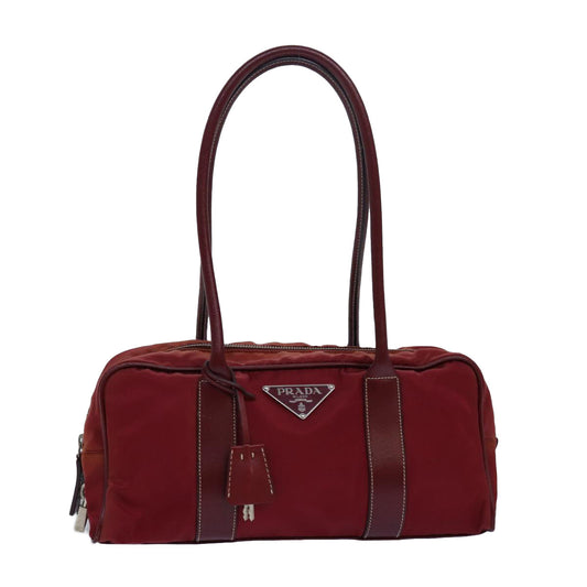PRADA Shoulder Bag Nylon Red  81467