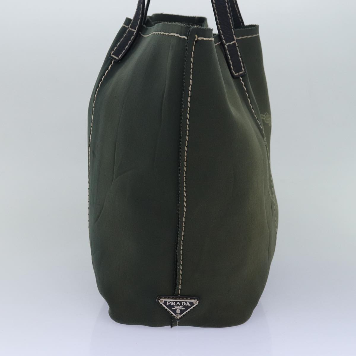 PRADA Tote Bag Polyester Green  81470