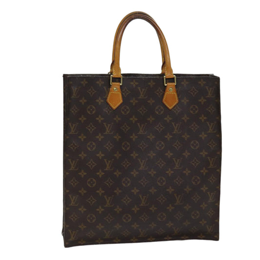 LOUIS VUITTON Monogram Sac Plat Hand Bag M51140 LV 81546