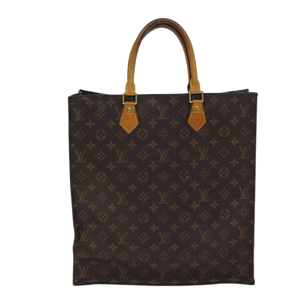 LOUIS VUITTON Monogram Sac Plat Hand Bag M51140 LV 81546