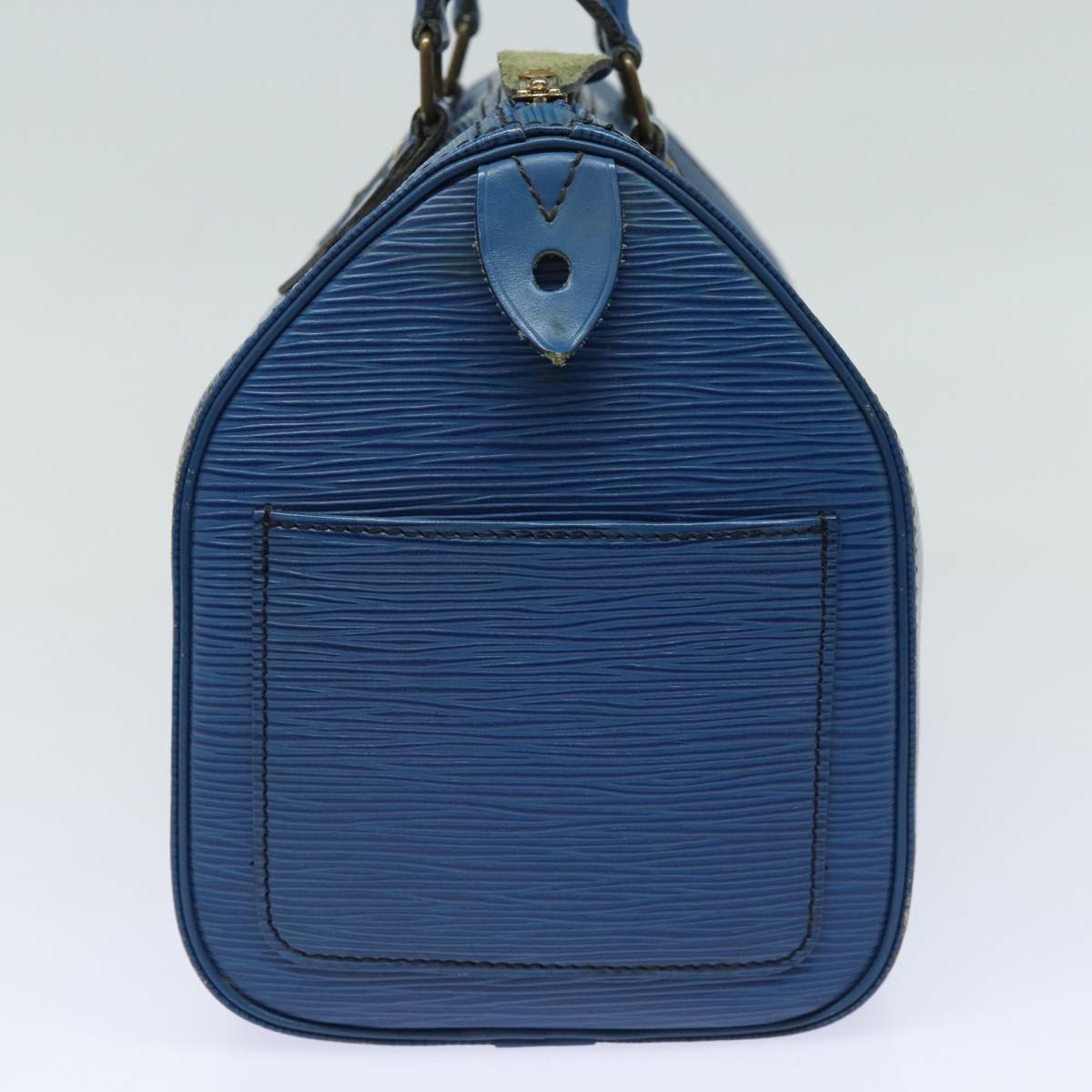 LOUIS VUITTON Epi Speedy 25 Hand Bag Toledo Blue M43015 LV 81576