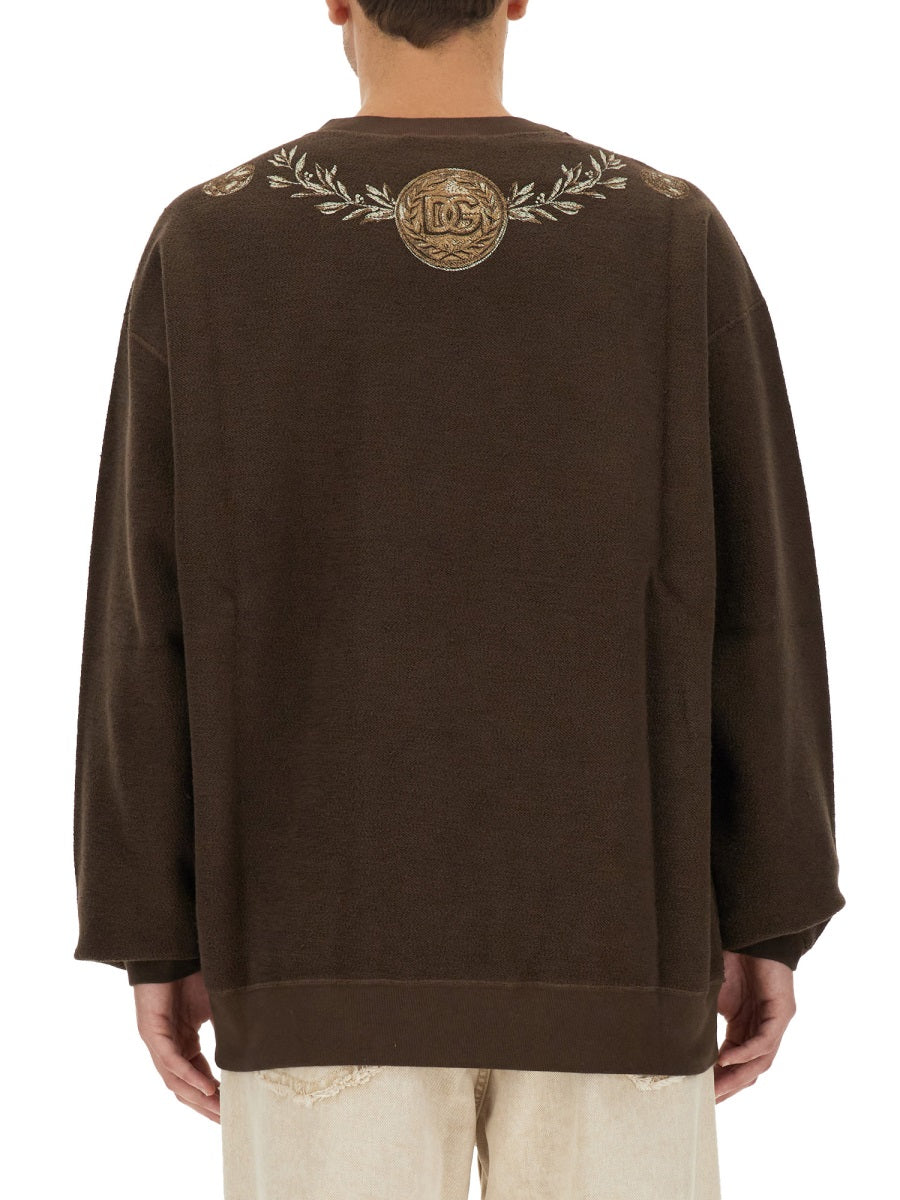 Dolce & Gabbana Men Coin Print Sweatshirt
