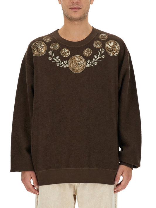 Dolce & Gabbana Men Coin Print Sweatshirt