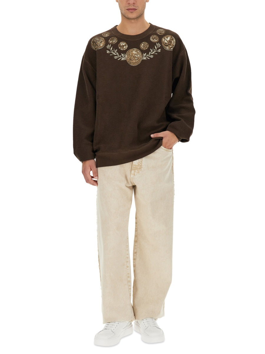 Dolce & Gabbana Men Coin Print Sweatshirt