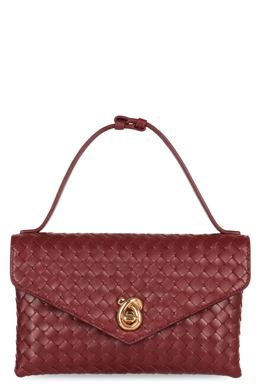 BOTTEGA VENETA Knot Lock Leather Crossbody Handbag - 25 cm