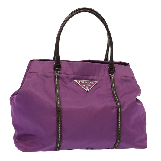 PRADA Hand Bag Nylon Purple  81749