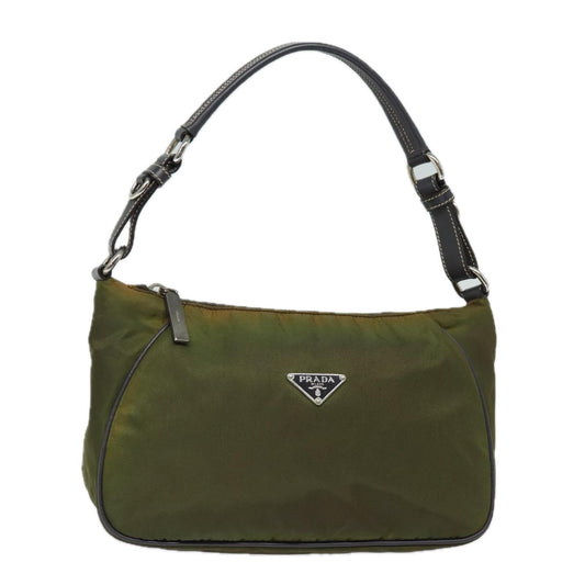 PRADA Hand Bag Nylon Khaki  81786