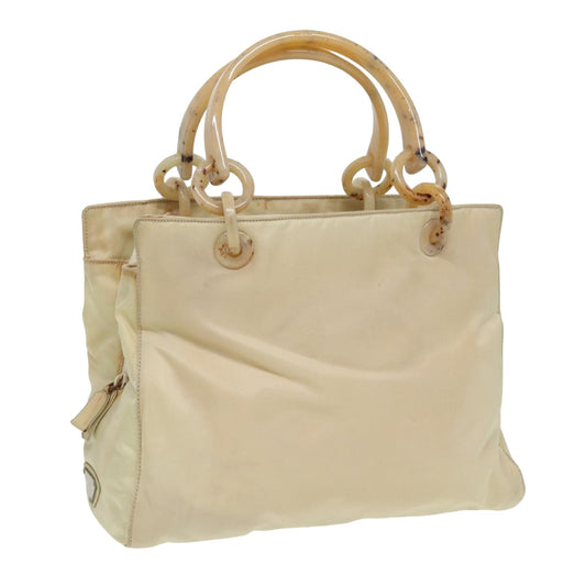 PRADA Hand Bag Nylon Beige  81812