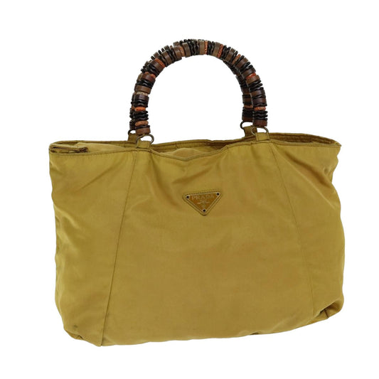 PRADA Hand Bag Nylon Yellow  81824